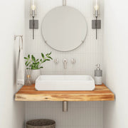 vidaXL Piano Bagno 60x60x3,8 cm Quadrato Legno Massello di Acacia