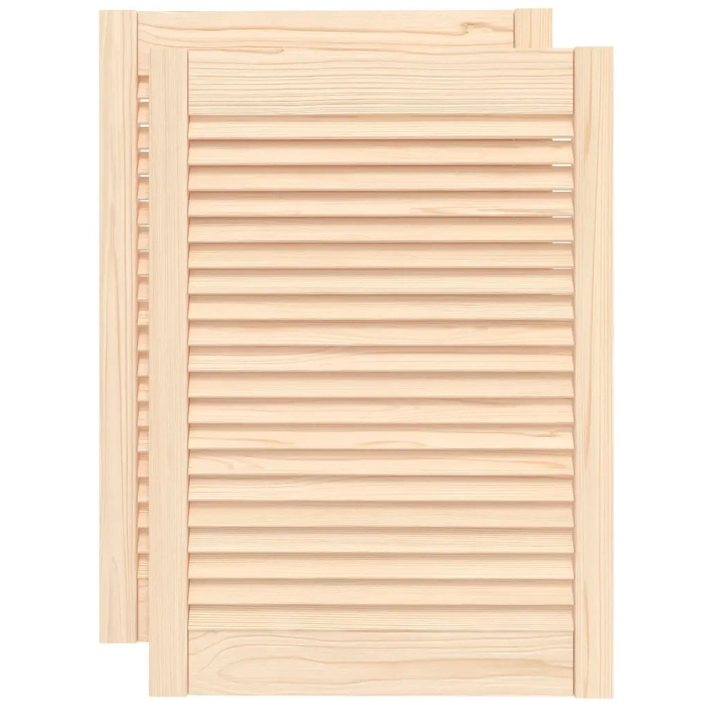 Ante con Design a Lamelle 2 pz 69x49,4 cm in Legno di Pino 151128