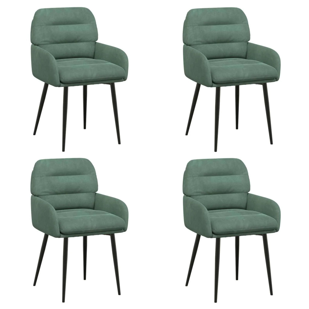 Sedie da pranzo 4 pcs Velluto (V) Verde Mare 59 x 59,5 x 90 cm 3428246