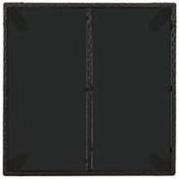 Set da Pranzo da Giardino 3 pz con Cuscini Nero in Polyrattan 3185059