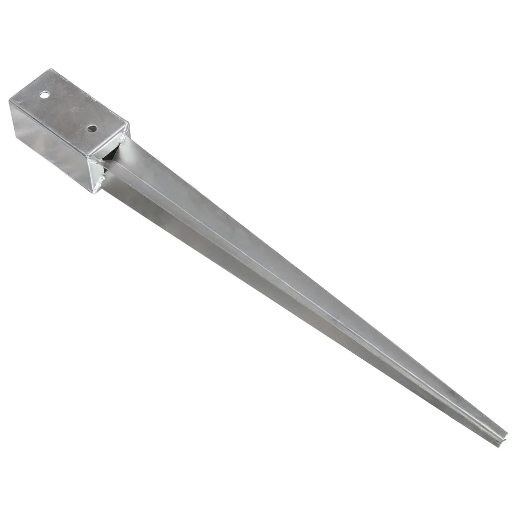 Picchetti di Terra 6 pz Argento 7x7x75 cm in Acciaio Zincato 145402