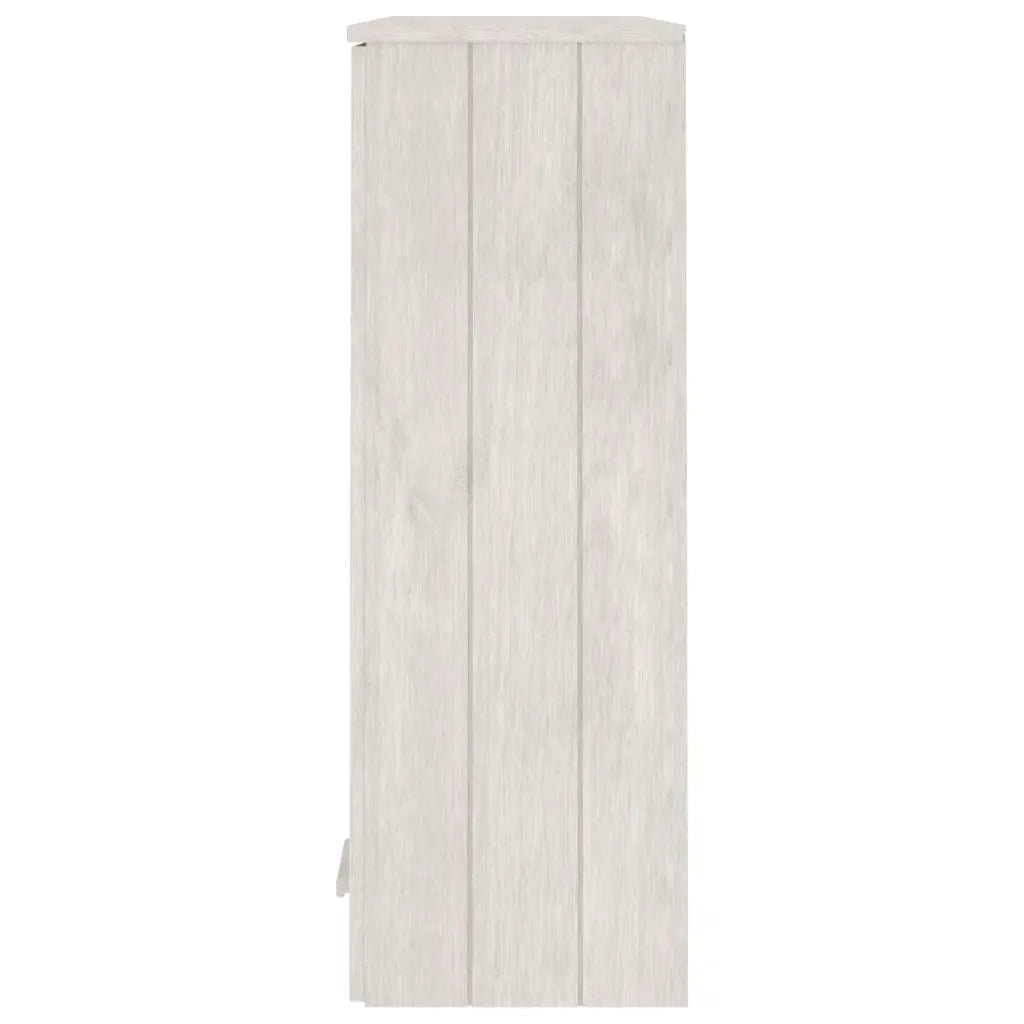 Piano Credenza HAMAR Bianco 85x35x100 cm Legno Massello di Pino