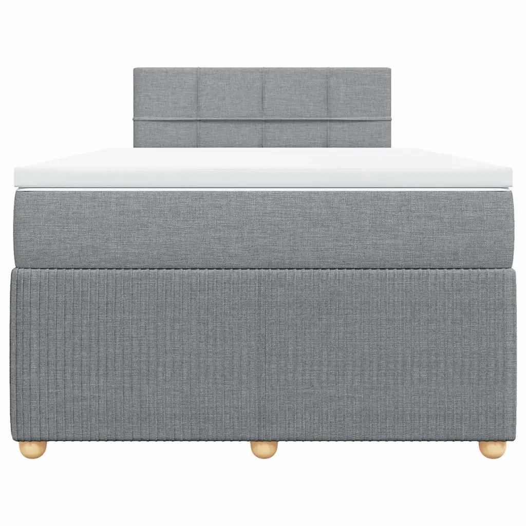 Giroletto a Molle con Materasso Grigio Chiaro 120x200cm Tessuto 3287423