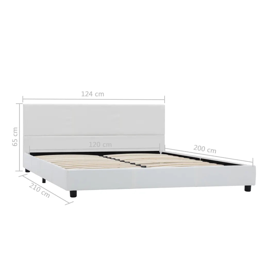 Giroletto-Struttura Letto Bianco in Similpelle 120x200 cm