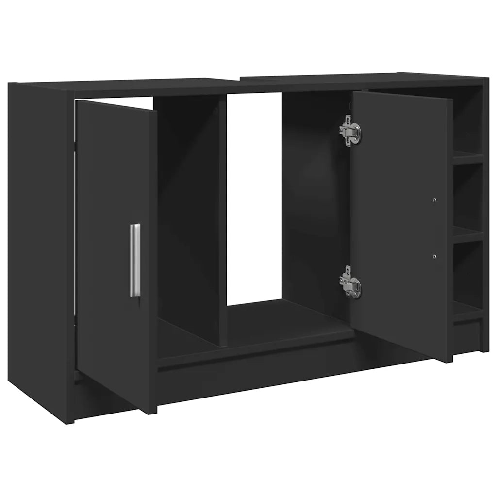 vidaXL Mobile Lavabo Nero 90x29x55 cm in Truciolato