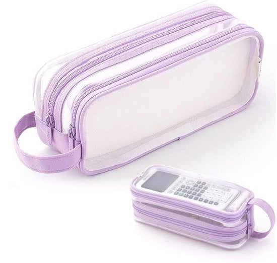 Etui trasparente per fitness trasparente per adolescenti trasparente per grandi trasparente per ufficio trasparente per adulti trasparente blu scuro