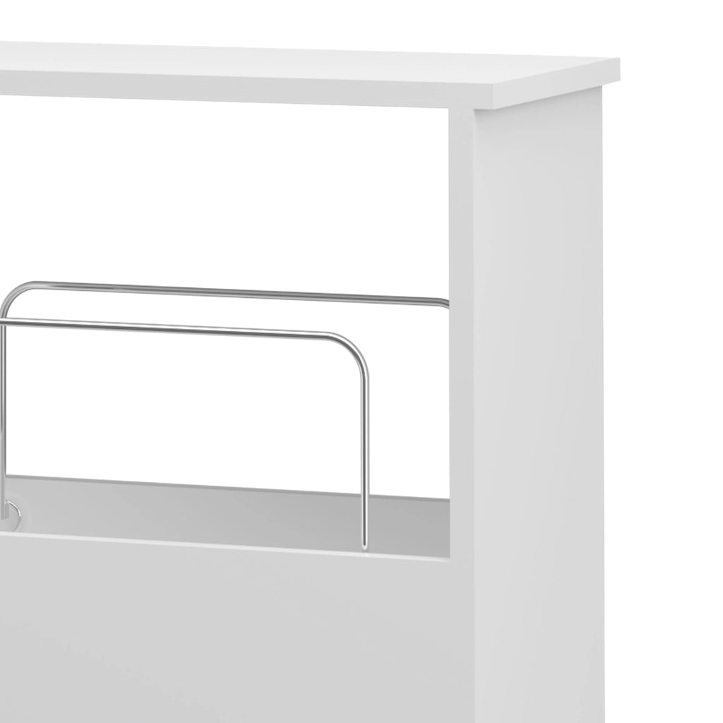 Carrello da Cucina Katra a Ruote con Ripiani 67 x 40 x 20 cm - Bianco [en.casa]