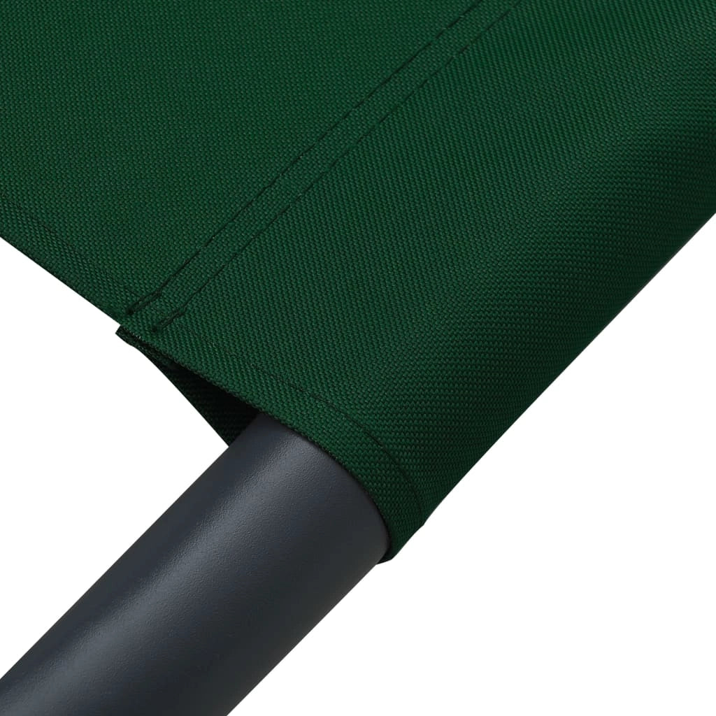 Lettino prendisole da esterno 200 cm con baldacchino e cuscino verde 02_0012010