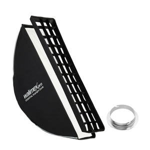 Essential Striplight Softbox 22x90cm + adattatore softbox per Elinchrom (diametro esterno: 15,2 cm), ruotabile a 360°, facile da montare, griglia inclusa, adattatore Bowens e borsa