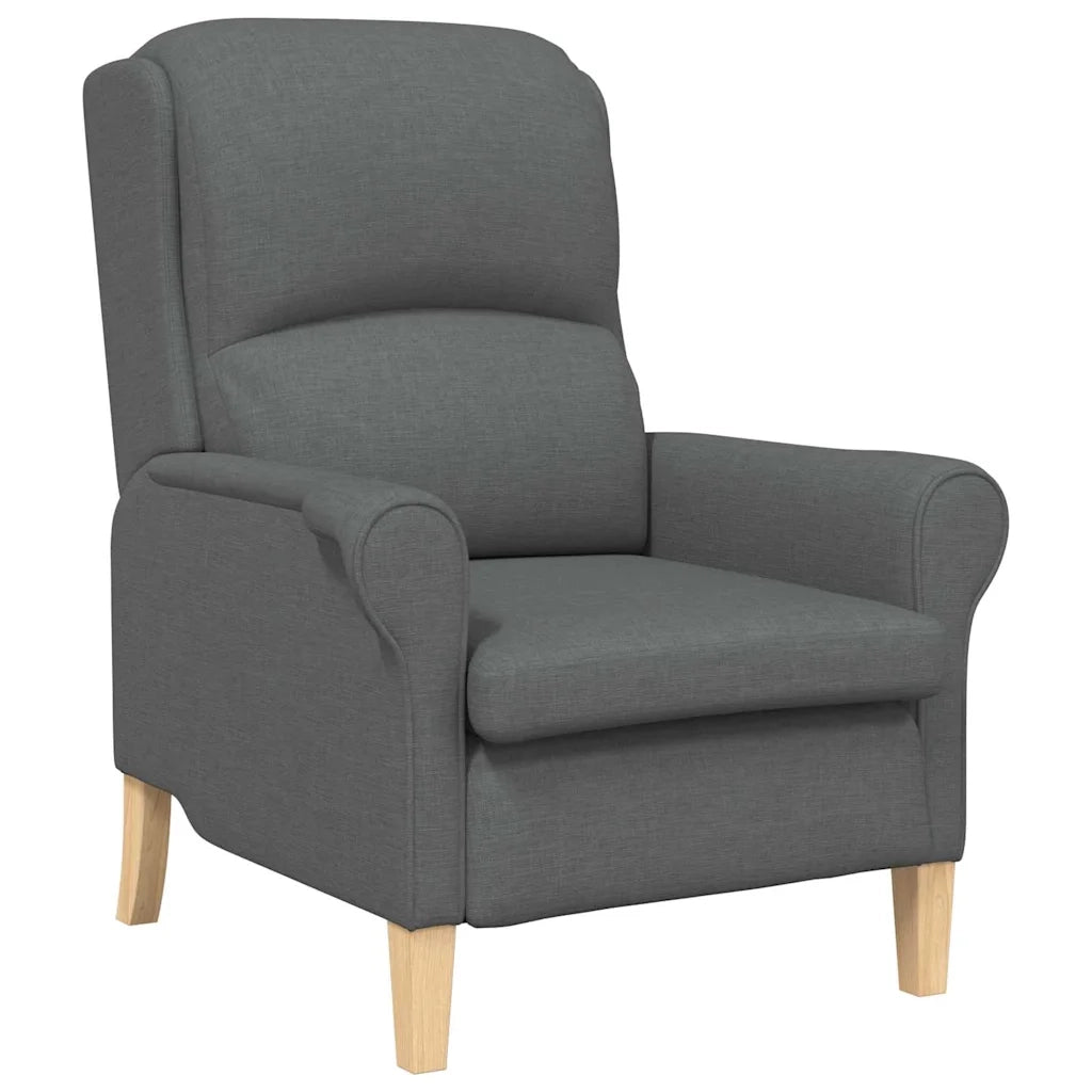 Poltrona-Divano Sedia-Poltroncina Grigio scuro Tessuto 207608