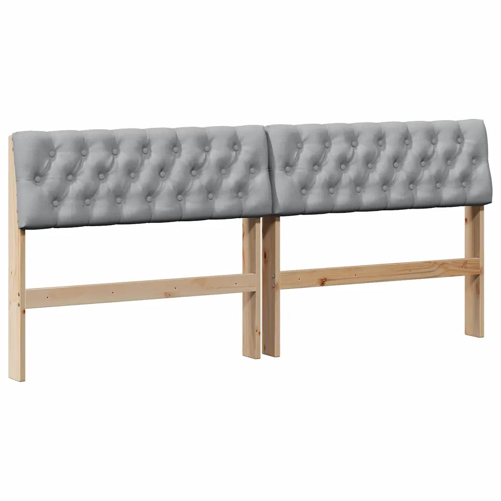 Testiera imbottita Grigio chiaro 180 cm Pino massello 879159