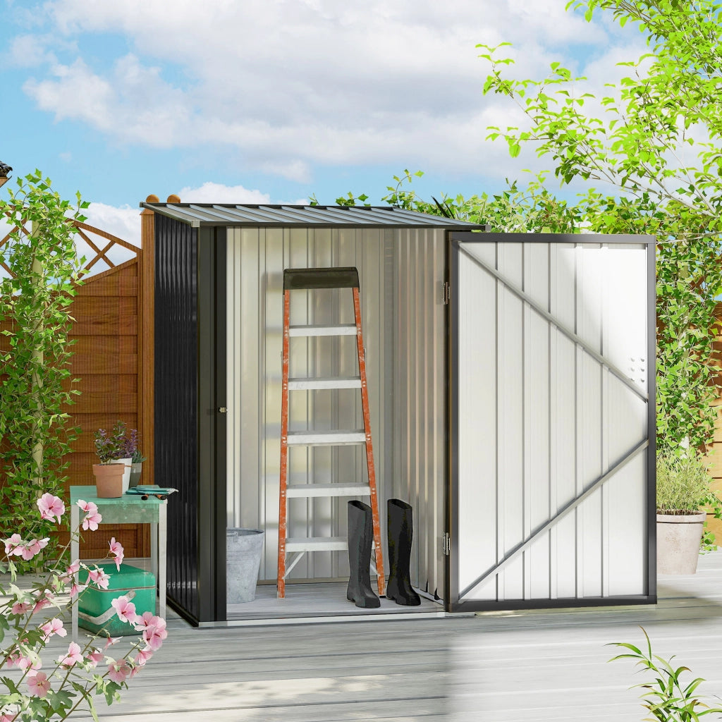 Capanno Attrezzi in Acciaio ¨C Zephmum ¨C 100x103x160cm Grigio Scuro