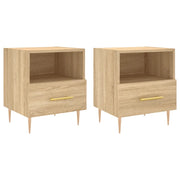 Set di 2 Comodini | Armadio da Notte | Mobiletto da notte Rovere Sonoma 40x35x47,5 cm in Legno Multistrato