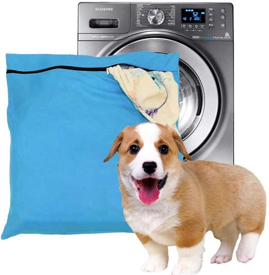 Petwear waszak per lavatrice con chiusura YKK per asciugamani, coperte, lenzuola per animali, filtro blu per pelo di animali, grande.