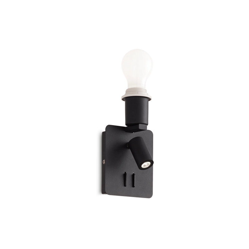 Lampada Da Parete Gea Map2 Nero Ideal-lux