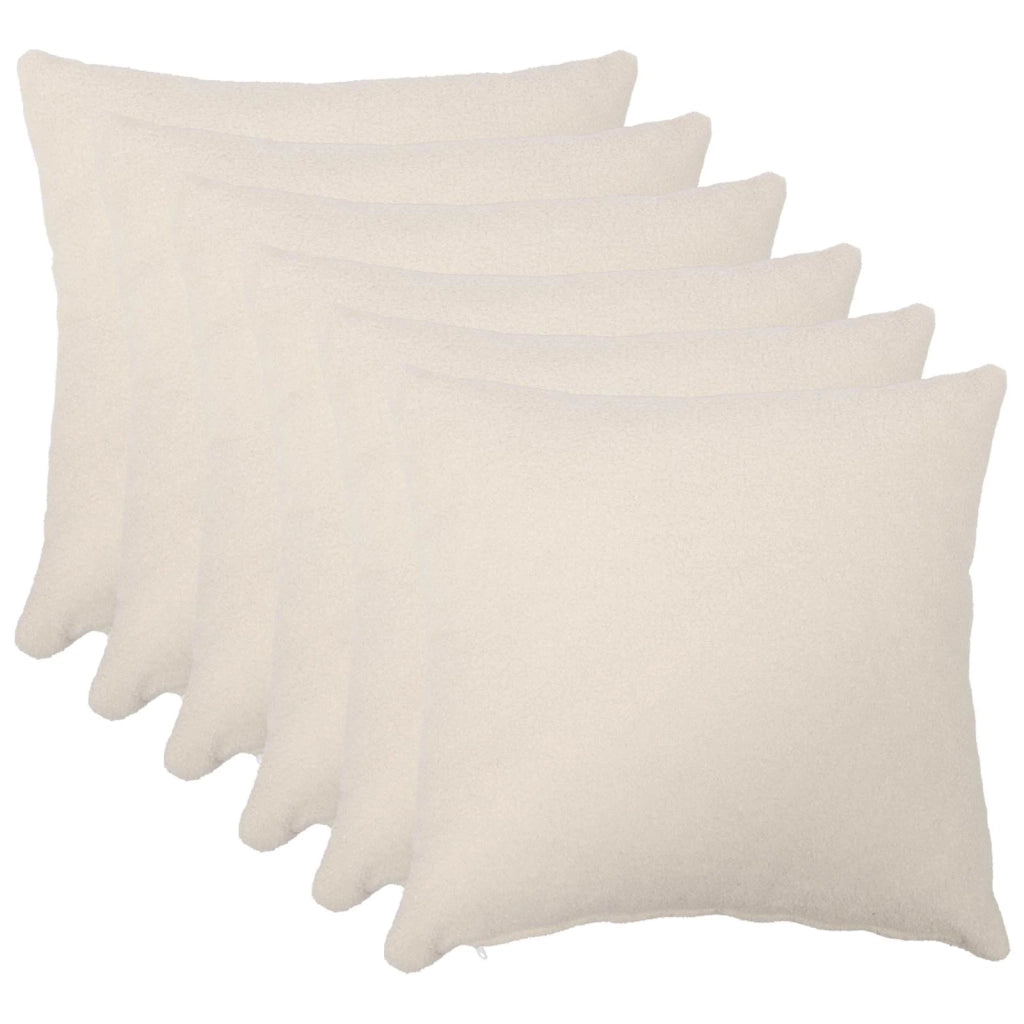 Federa 6 pcs HEERLEN Crema 65 x 65 cm Bouclé 912960