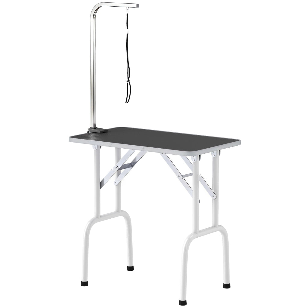 Tavolo da toeletta per cani pieghevole ¨C zephmum ¨C 81x48.5x80 cm nero
