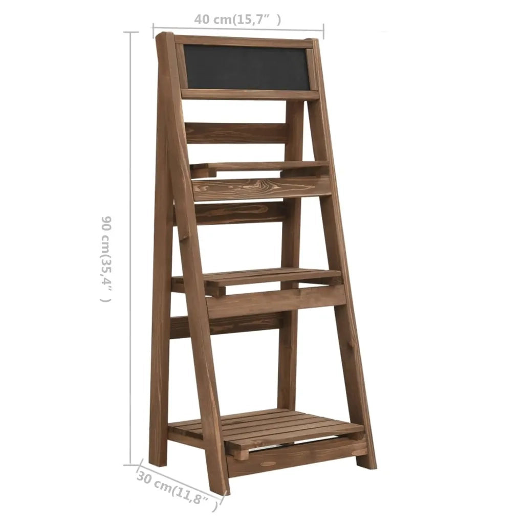 Piedistallo piante | Sostegno per piante 3 Livelli con Lavagna 40x30x90cm Legno Abete