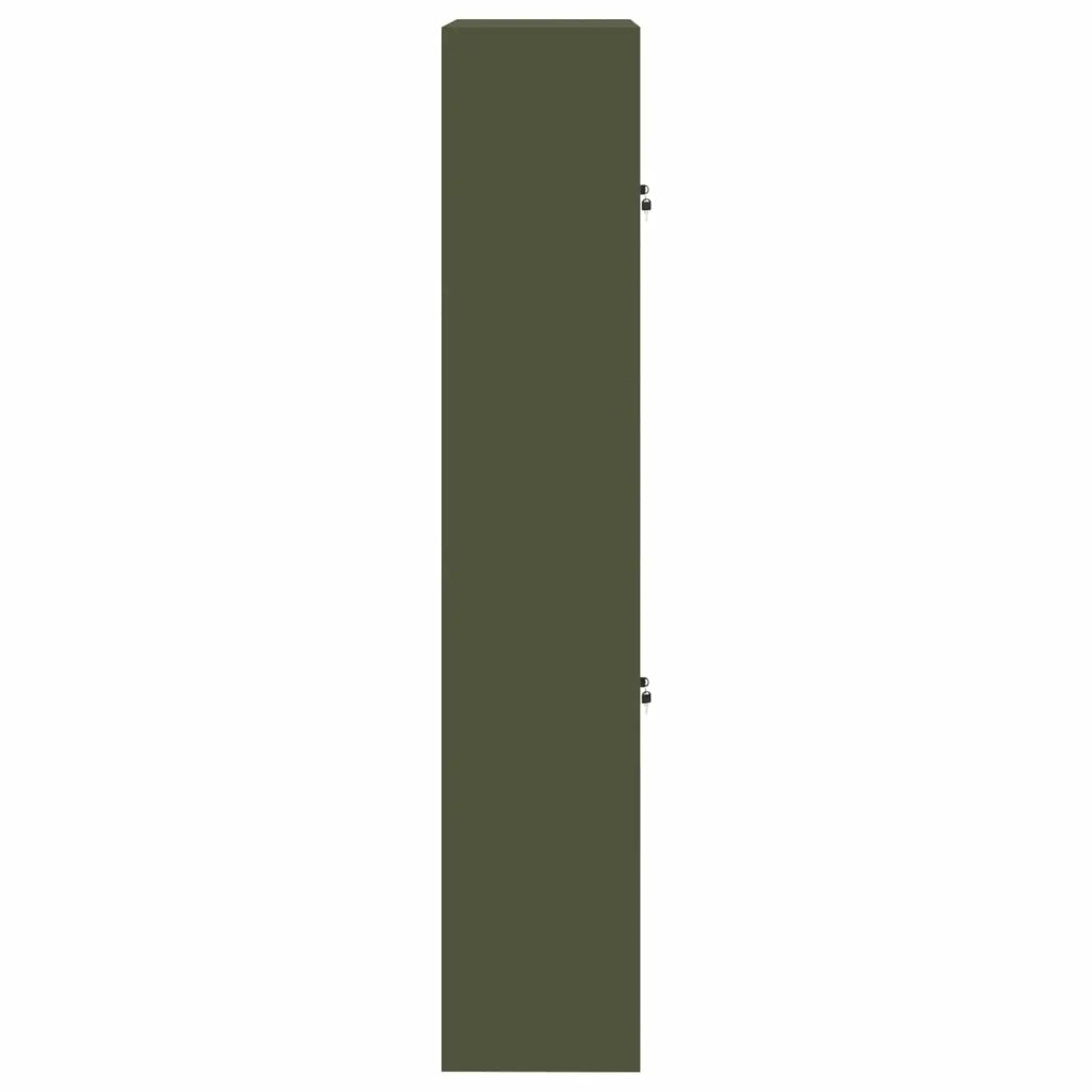 Armadio 2 pz Verde Oliva 90 x 40 x 210 cm Acciaio Bloccabile 3438727