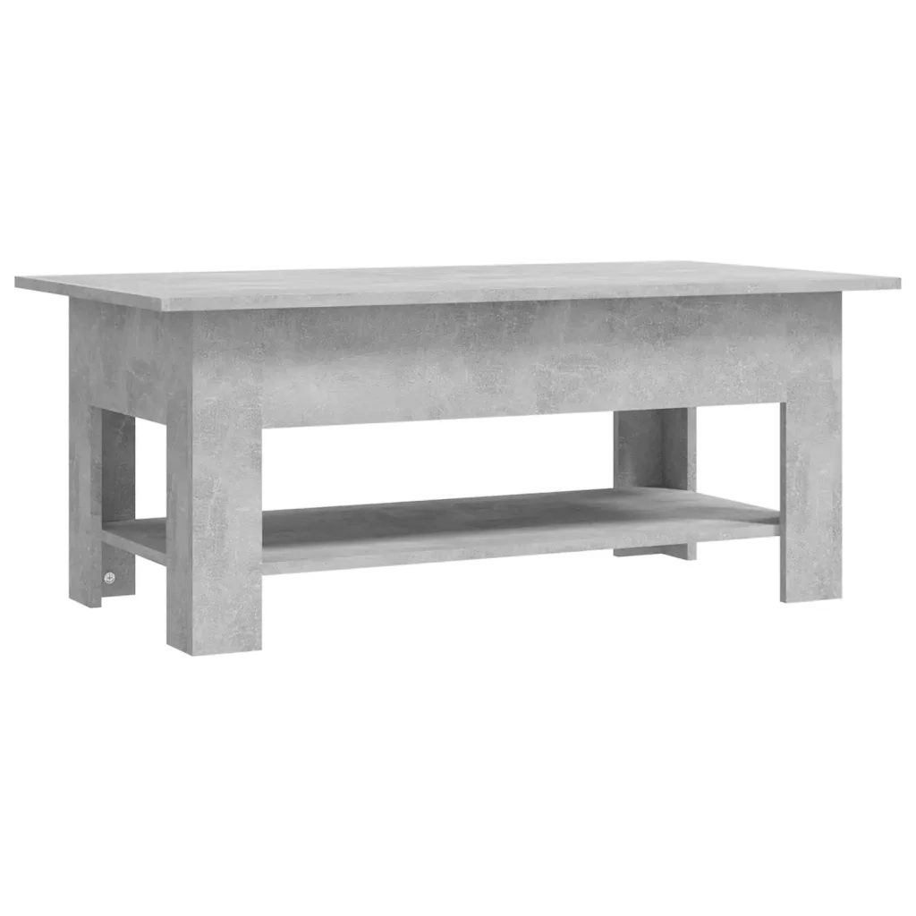 Tavolino da Salotto Grigio Cemento 102x55x42 cm in Truciolato 810257
