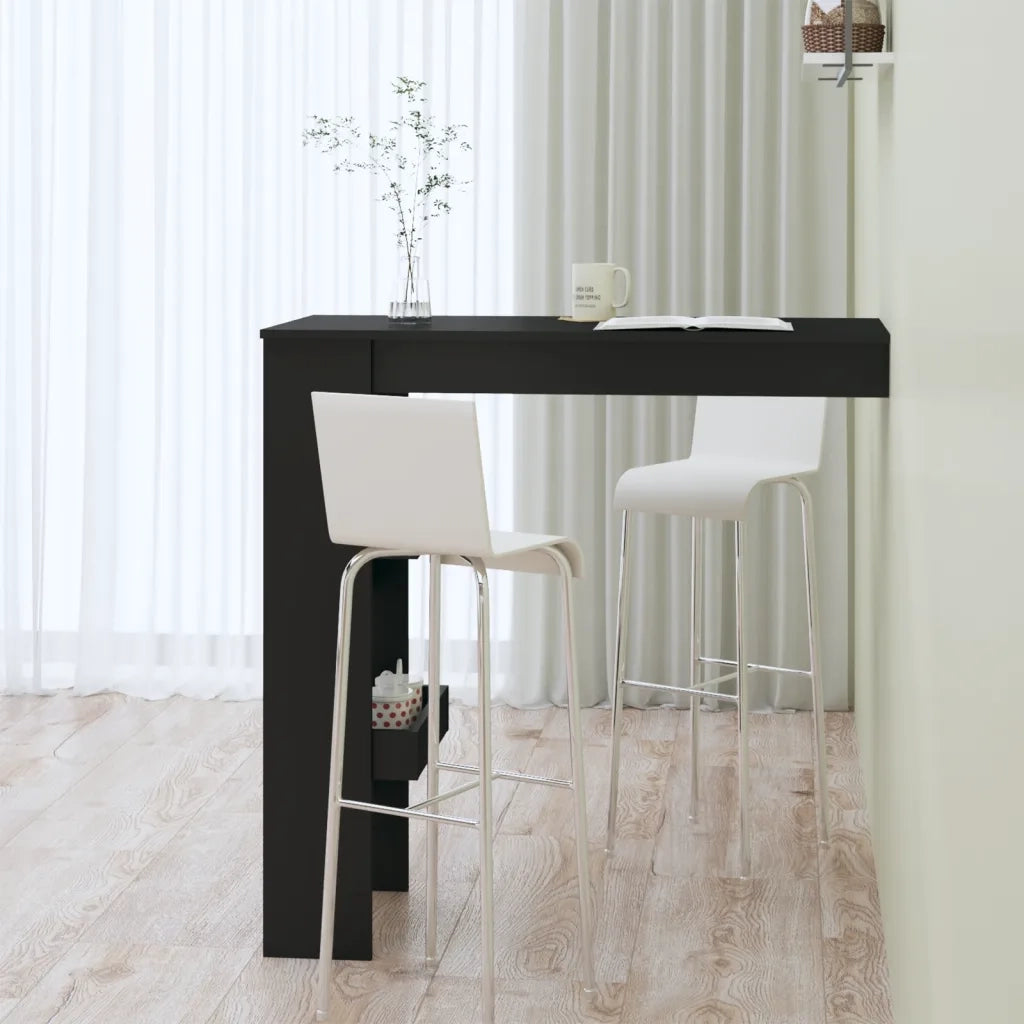 Bancone da Muro Nero 102x45x103,5 cm in Legno Compensato 811782