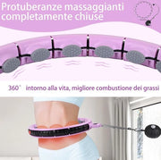 Anello Fitness Smart con 16 nodi regolabili rimovibili peso aggiuntivo per perdita di peso adulti - 30 minuti al giorno - vita divina