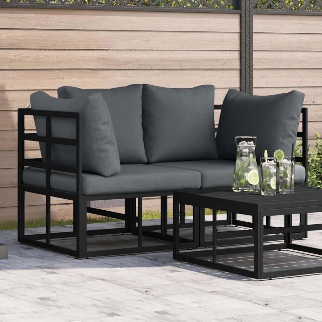 Mobili da Esterno 2 Pezzo Nero e antracite 71,5 x 71,5 x 71 cm CFW9270378