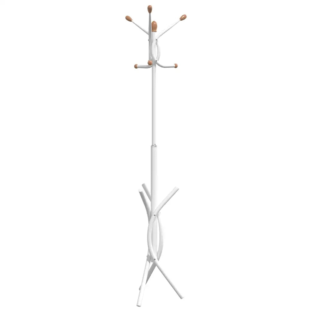 Appendiabiti Bianco 176 cm in Ferro Verniciato a Polvere 377084