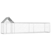 Pollaio 5 x 1 x 1,5 m in acciaio zincato con tetto impermeabile 02_0001716