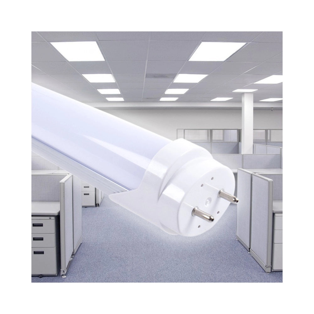 Trade Shop - Tubo Neon Led Smd Da 60cm Opaco Con Attacco T8 Da 11w Luce Bianca Neutra Calda -