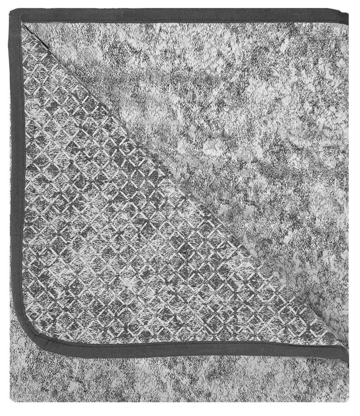 Copridivano con Copri Braccioli Seduta 60 cm in Poliestere e Cotone Grigio Scuro