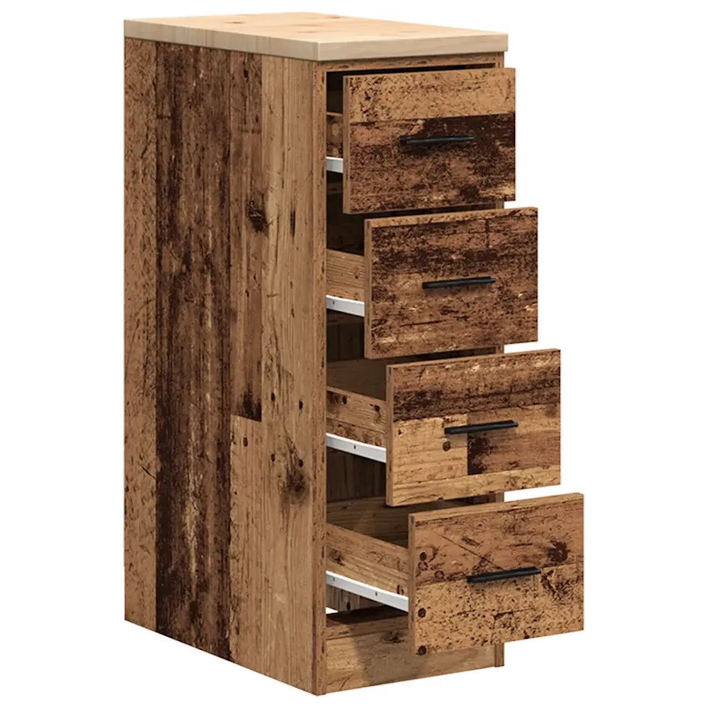 Armadietto per Garage in Legno Vecchio 30x51x85 cm CFW5502117