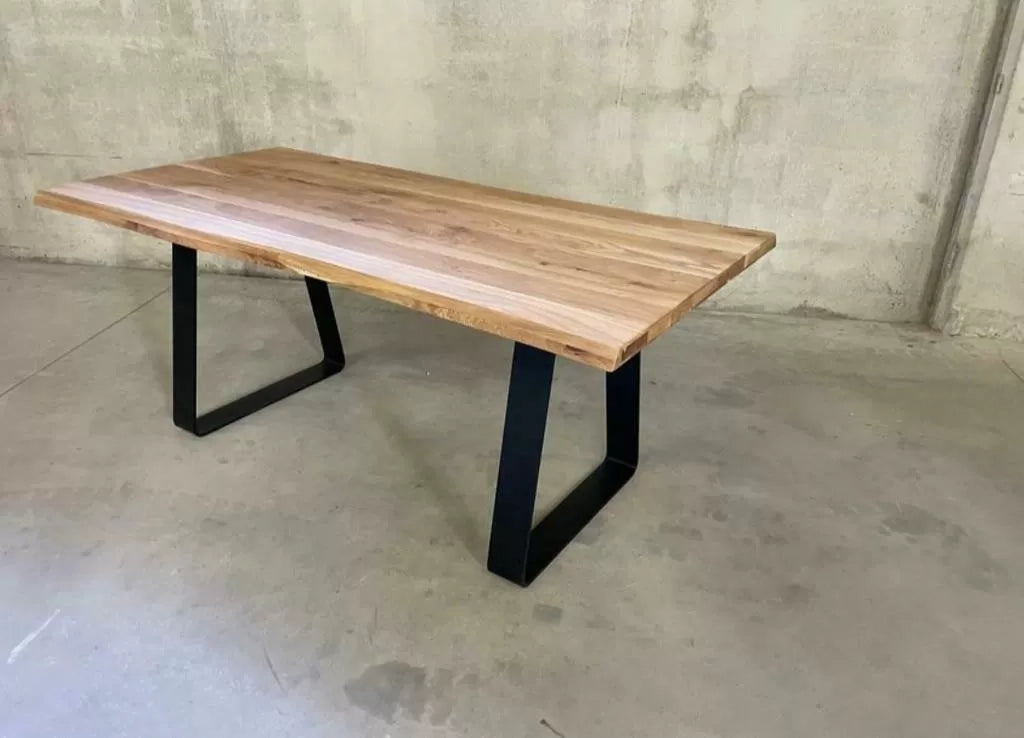 Tavolo legno massello nodo aperto 250x100 sp. 4 cm  fisso (808) - Mobili 2G