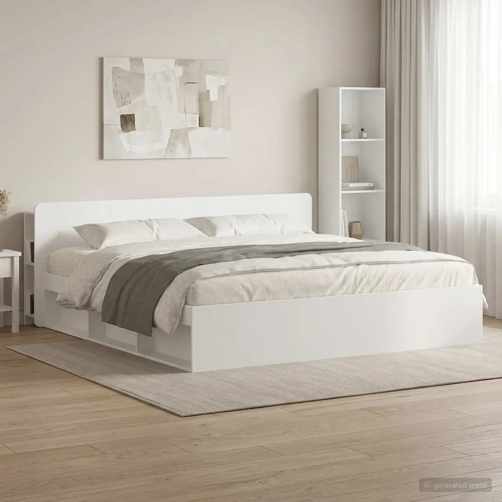 Testata del letto Bianco Lucido Legno ingegnerizzato 8001232