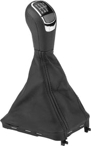 Gestione 6 Velocità Gaiter Bottone Copertura per Superb 3T0 711113 B - Nero Pelle.