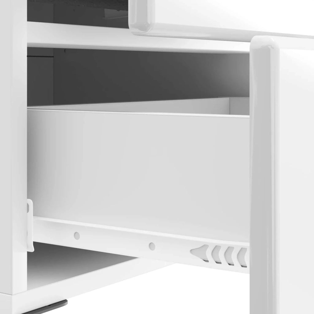 Armadio da Notte con cassetto Bianco Lucido 43 x 34,5 x 47,5 cm 895453