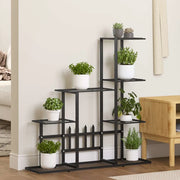 Portapiante 94,5x25x88 cm Nero in Metallo 336112