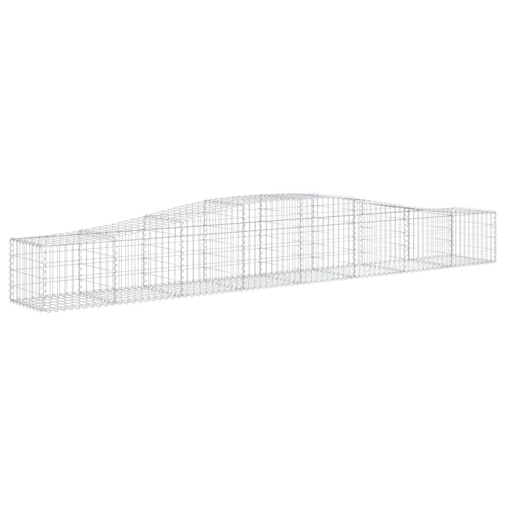 Cesti Gabbioni ad Arco 2 pz 400x50x40/60 cm Ferro Zincatocod mxl 101199