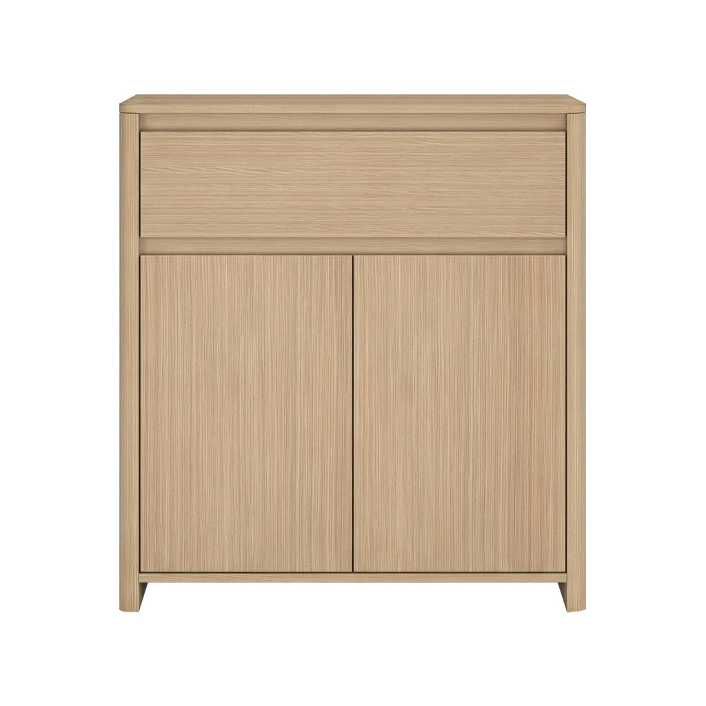 Credenza Takranmaa con Cassetto e Ante 88x79x39 cm Effetto Rovere [en.casa]