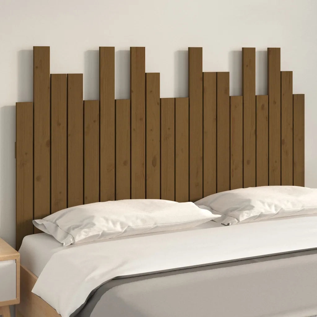 Testiera da Parete Ambra 127,5x3x80cm in Legno Massello di Pino
