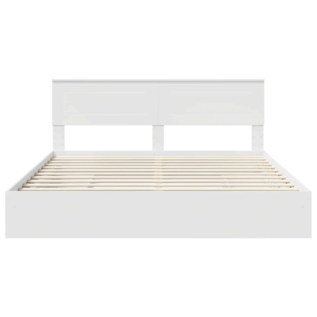 Letto con Contenitore Bianco 180 x 200 cm Legno multistrato 3408431