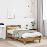 Struttura letto con testata Legno antico 80 x 200 cm