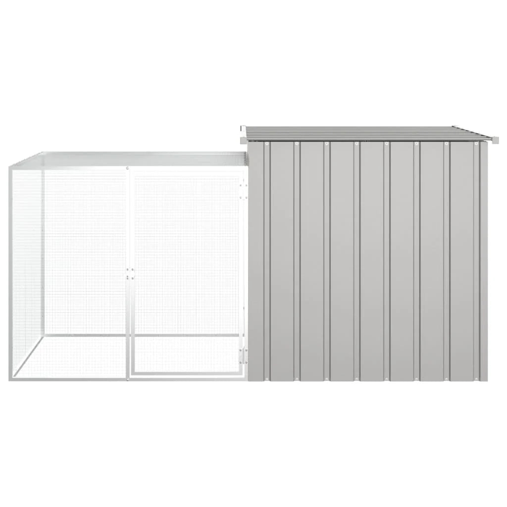 Conigliera 200 x 91 x 100 cm acciaio zincato grigio 02_0041946