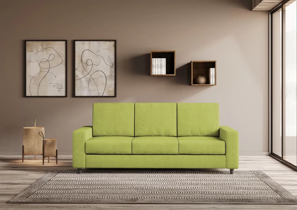 Divano sakar 3 posti (tre sedute da 60cm) misure esterne l.208cm | verde - Mobili 2G