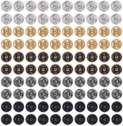 Set di Bottone a Pressione 100 pezzi - Bottone a Pressione Mini - Bottone Metallico - Accessori da Sarto Leggeri - Per Progetti Fai da Te - 5 Colori