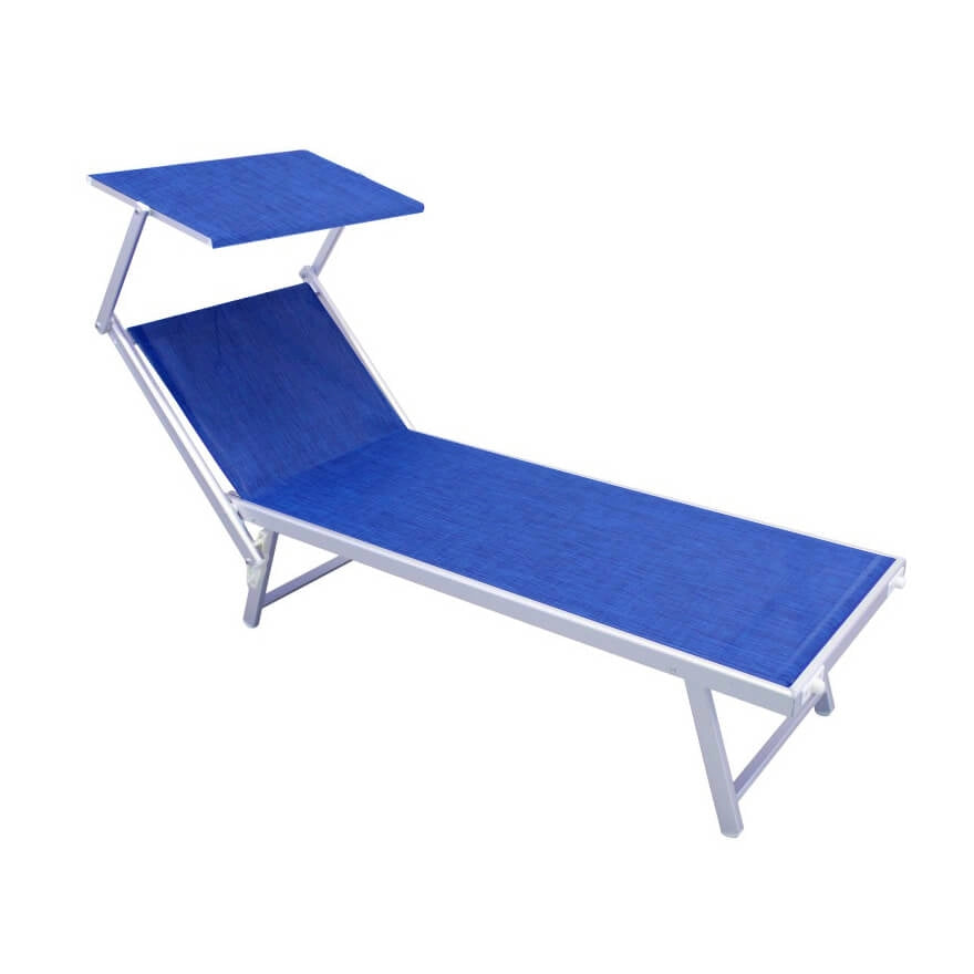 Lettino prendisole da Giardino in Alluminio cm 183x61x38 - MILBURN