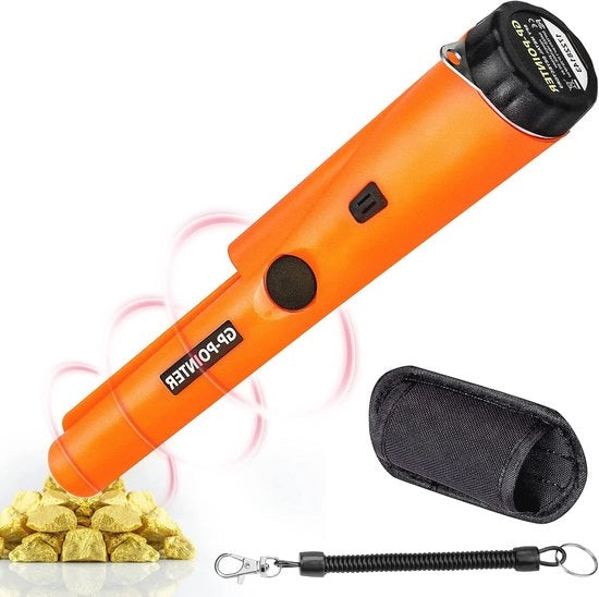 Metaaldetector portatile acqua resistente con indicatore LED e rilevamento 360° per la ricerca di tesori