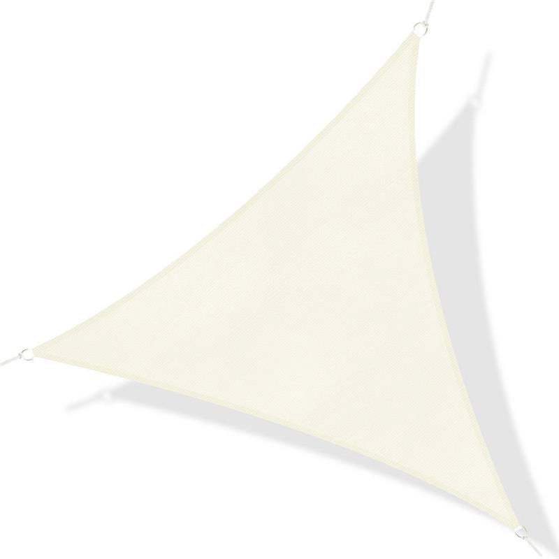 TENDA DA SOLE A VELA OMBREGGIANTE TRIANGOLARE 6 X 6 X 6 MT COLORE CREMA