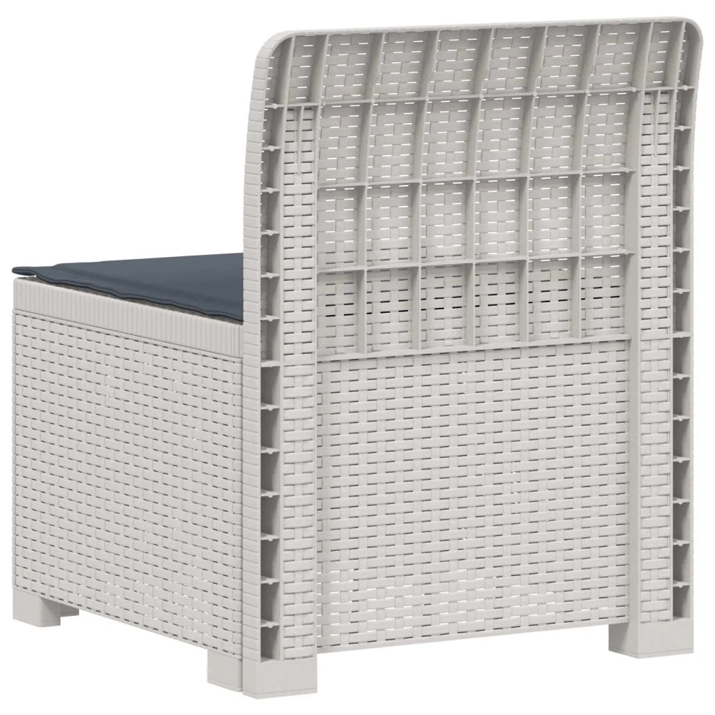 Divano da esterno-Divano da Giardino a 1 Posto con Cuscino Aspetto Rattan PP 381257