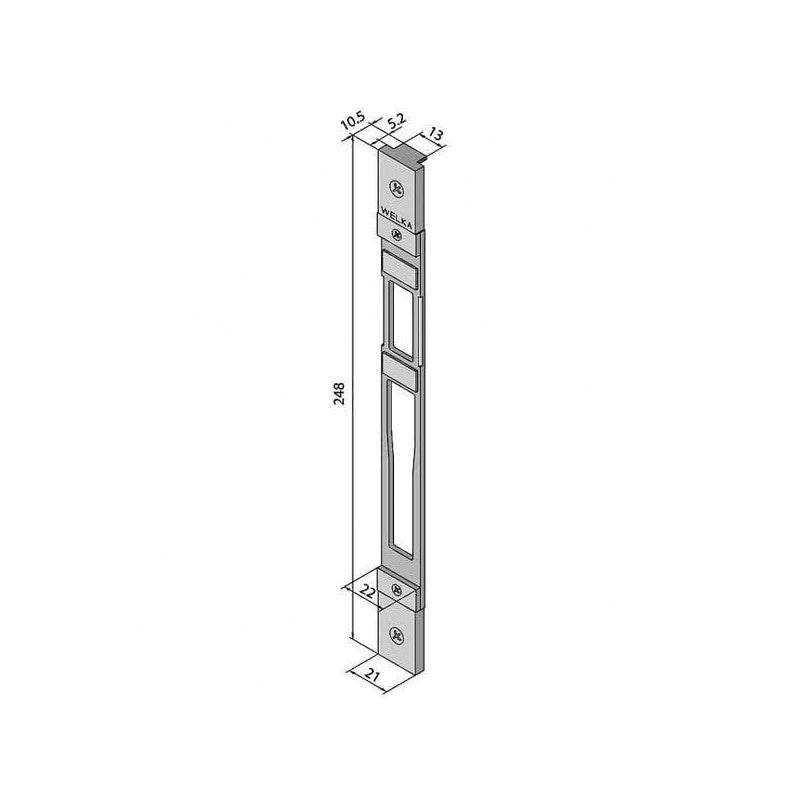 Contropiastra Regolabile Inox 860.02.10.0 Welka